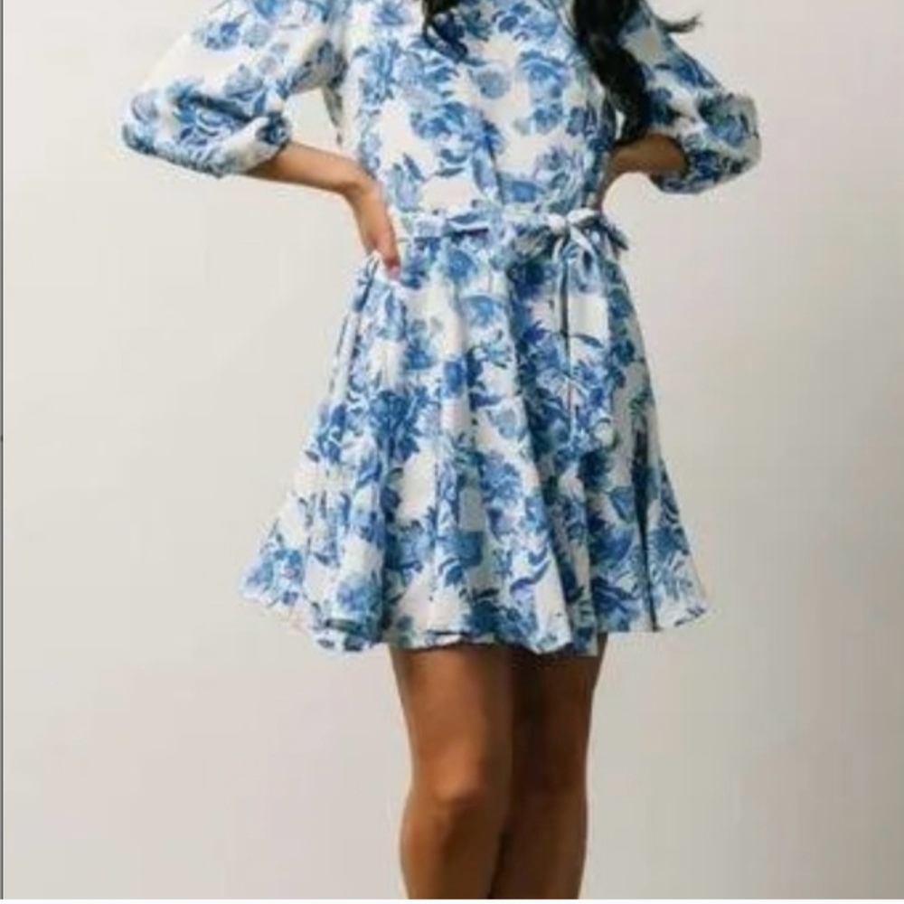 Baltic Born Floral Blue and White Dress